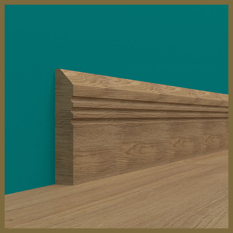 Chamfer C3 Grooves Walnut Skirting Board