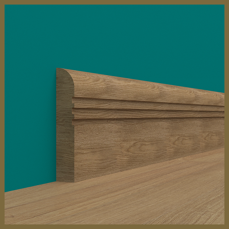 Bullnose Groove 3 Walnut Skirting Board