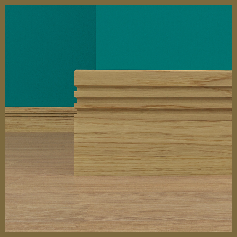 Pencil Round 3 Groove Oak Skirting Board