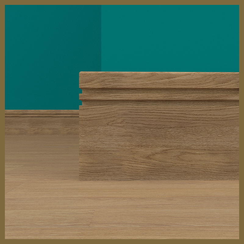Pencil Round Groove 2 Walnut Skirting Board