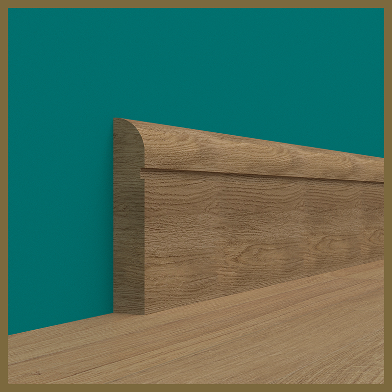 Bullnose 1 Groove Walnut Skirting Board