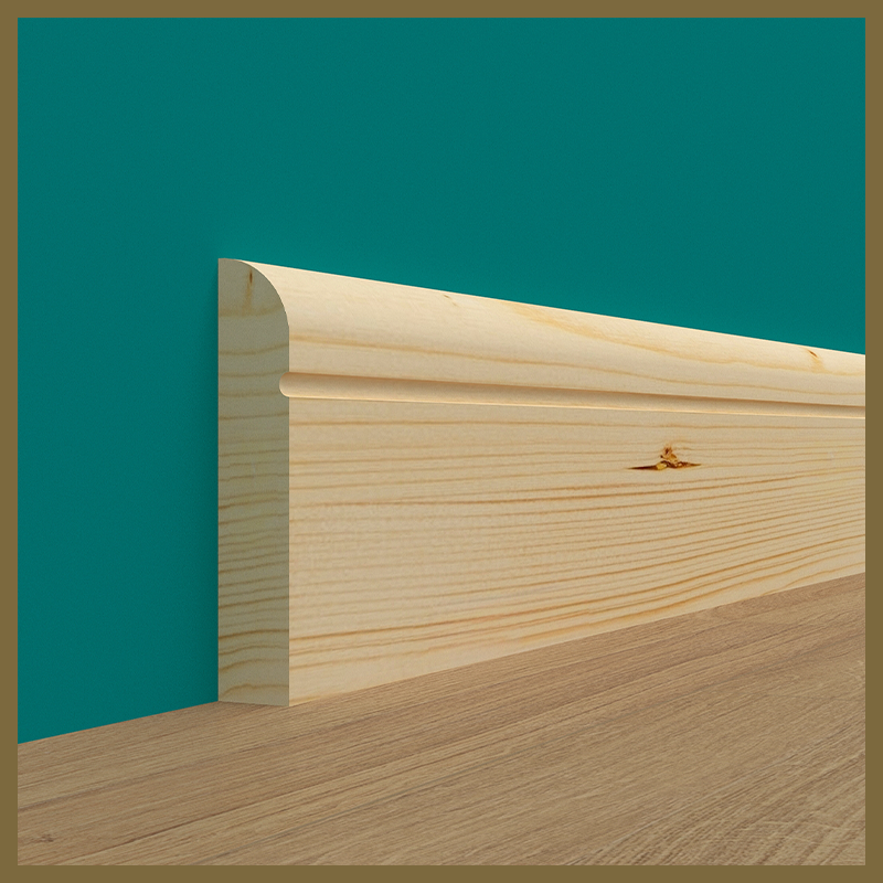 Bullnose C 1 Groove Pine Skirting Board