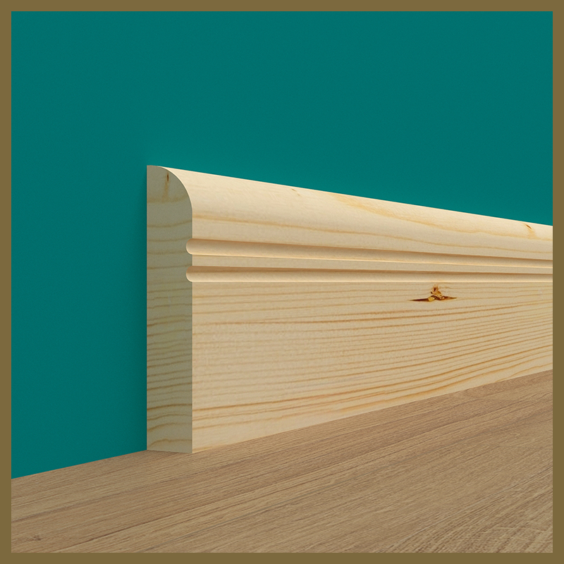 Bullnose C 2 Groove Pine Skirting Board
