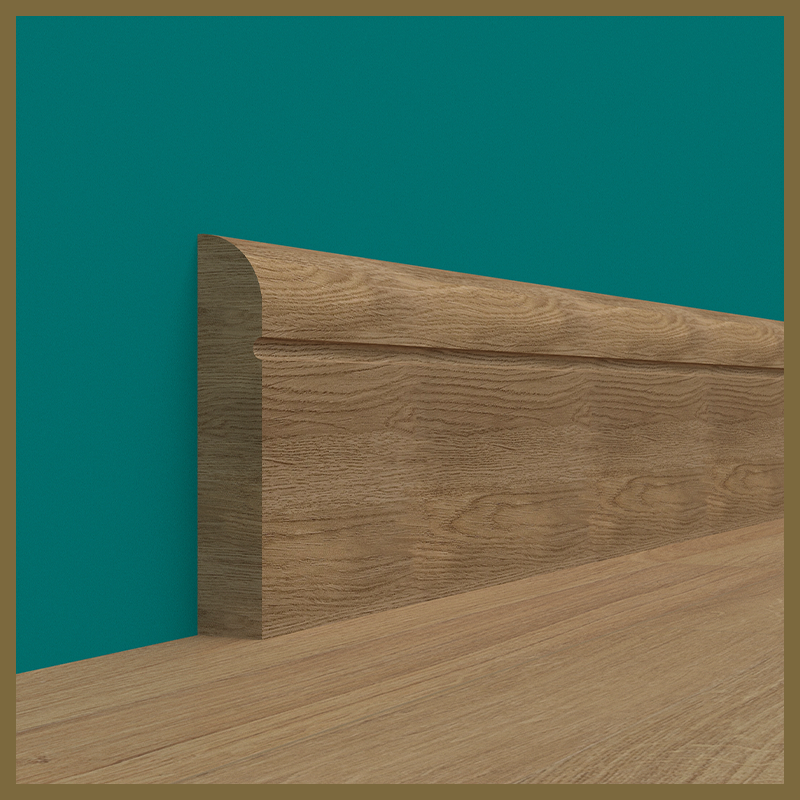 Bullnose C 1 Groove Walnut Skirting Board