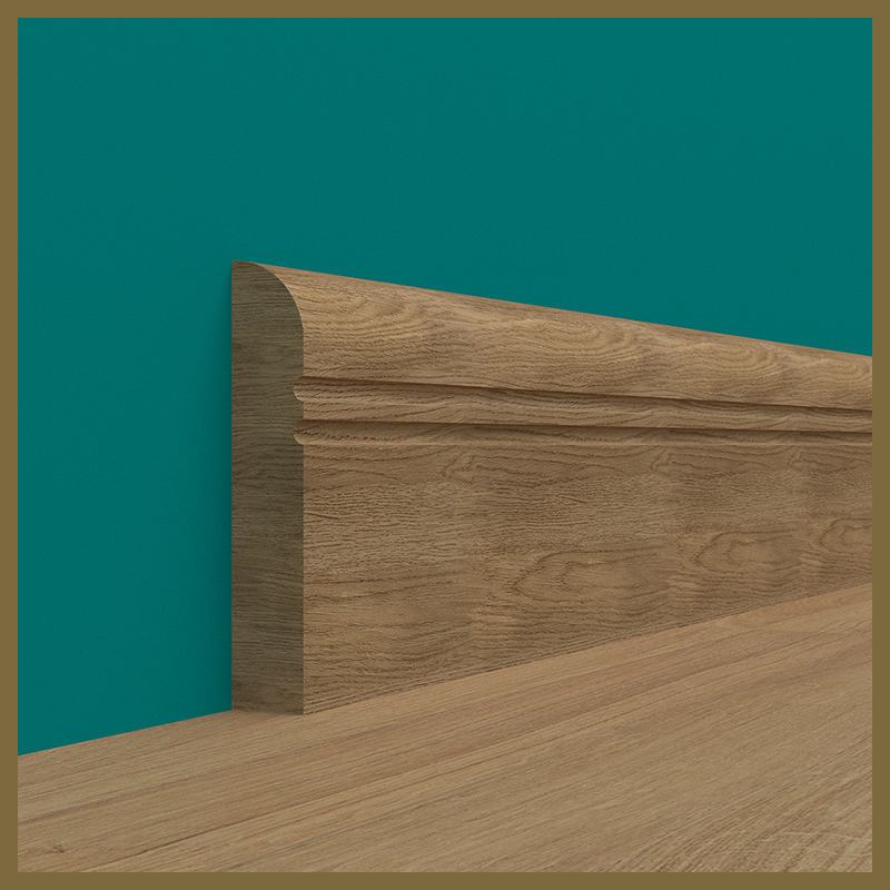 Bullnose C 2 Groove Walnut Skirting Board