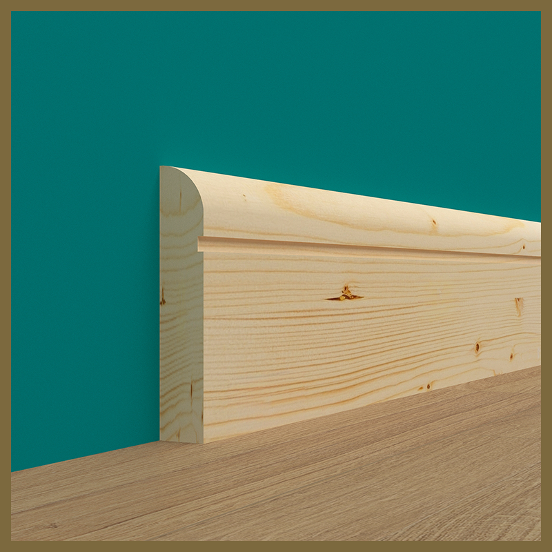 Bullnose 1 Groove Pine Skirting Board