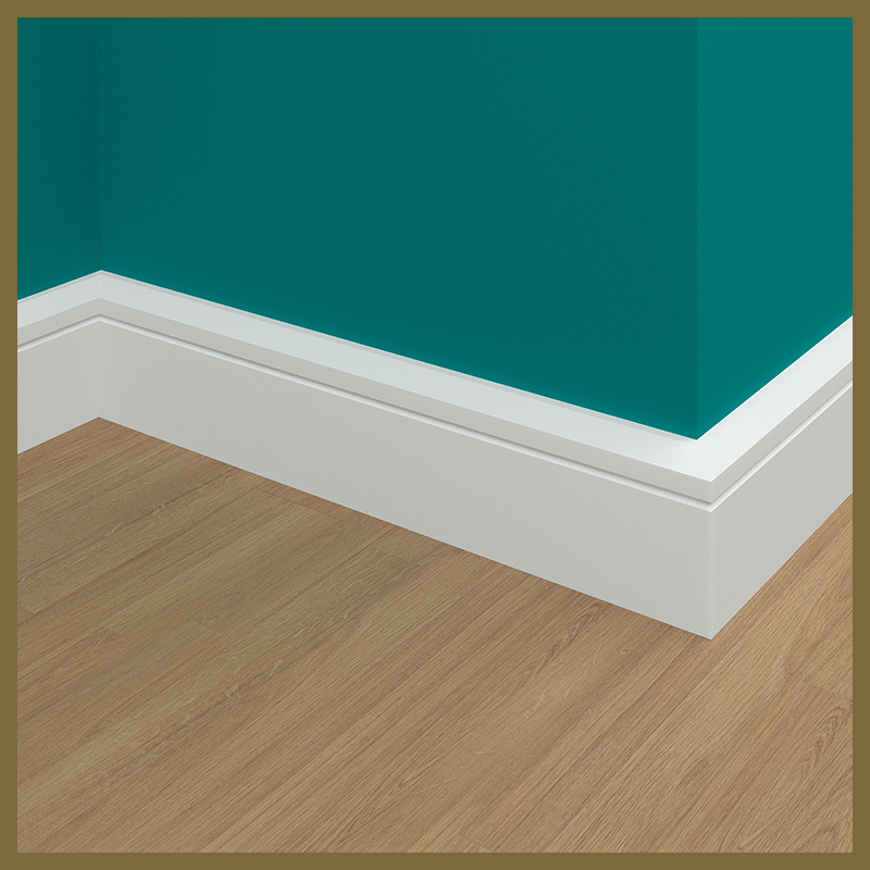 Chamfer V 1 Groove Skirting Board