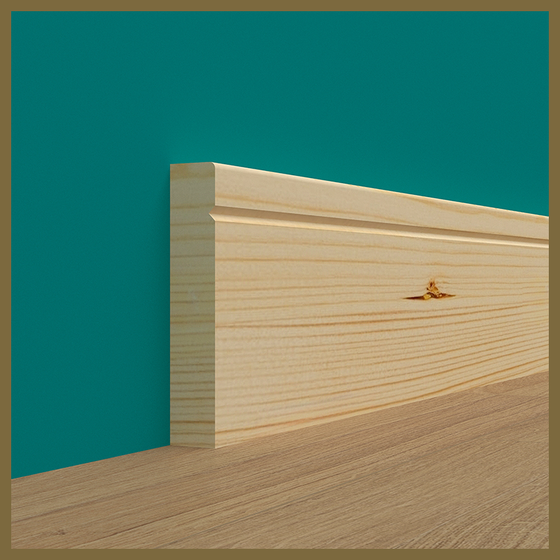 Pencil Round V 1 Groove Pine Skirting Board