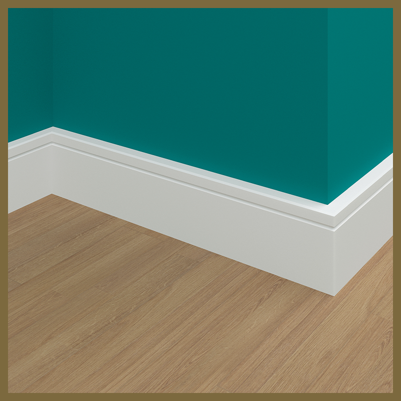 Edge 2x2 C 1 Groove White Skirting Boards