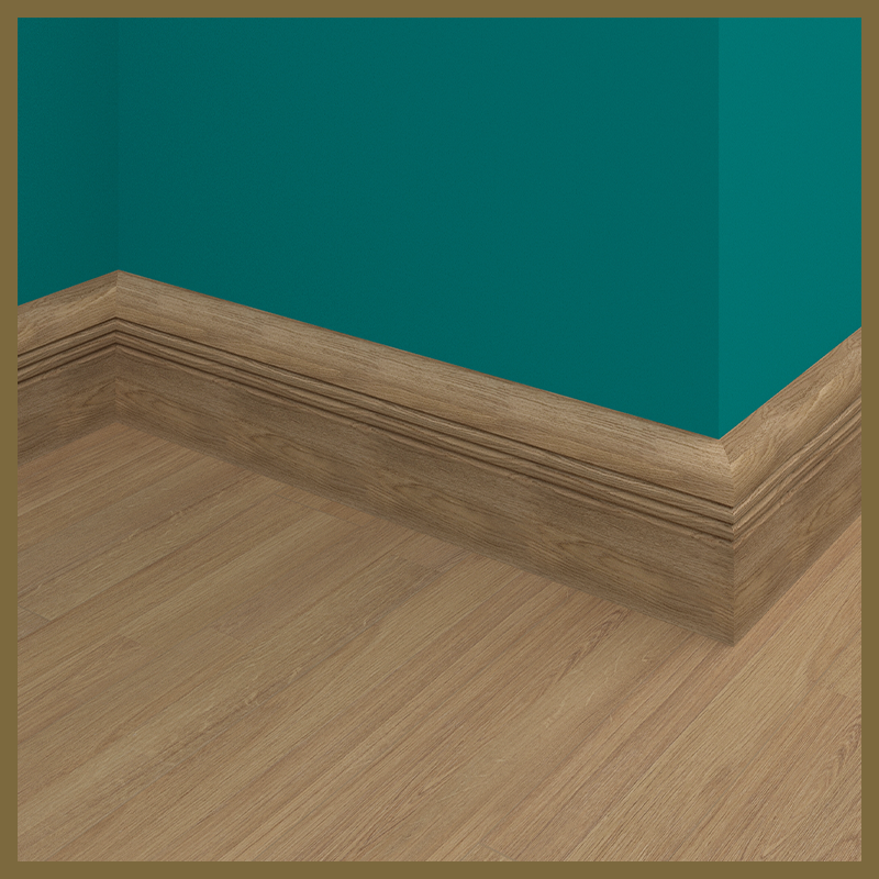 Bullnose V 3 Groove Walnut Skirting Board
