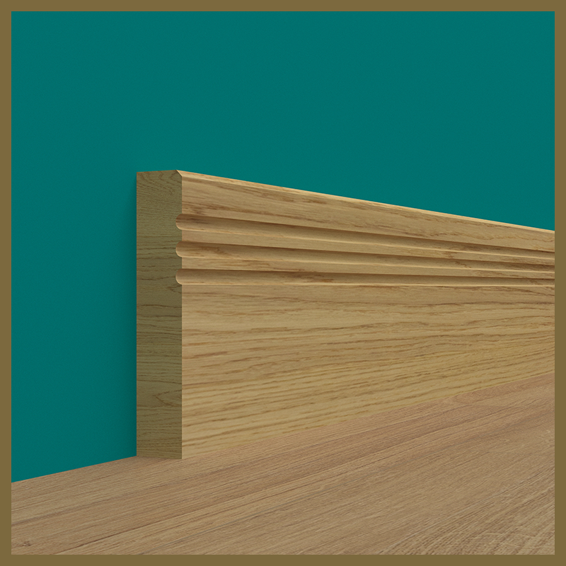 Edge 2x2 C 3 Groove Oak Skirting Boards