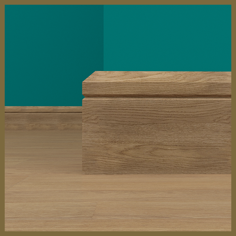 Chamfer V 1 Grooves Walnut Skirting Board