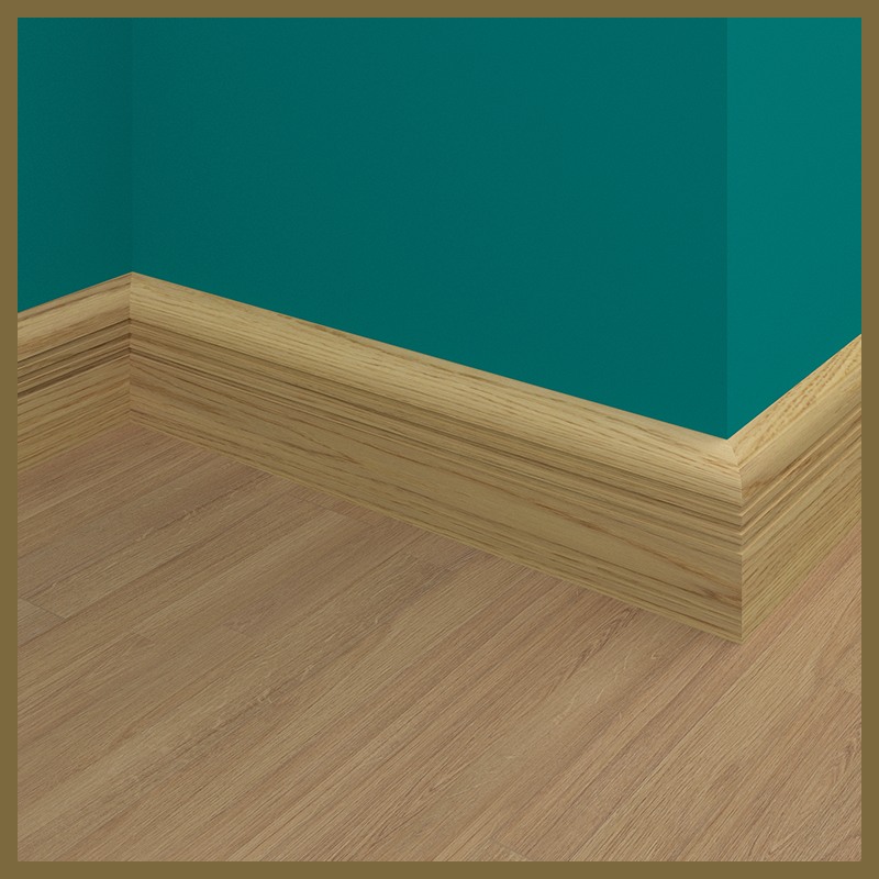 Bullnose 3 Groove Oak Skirting Board