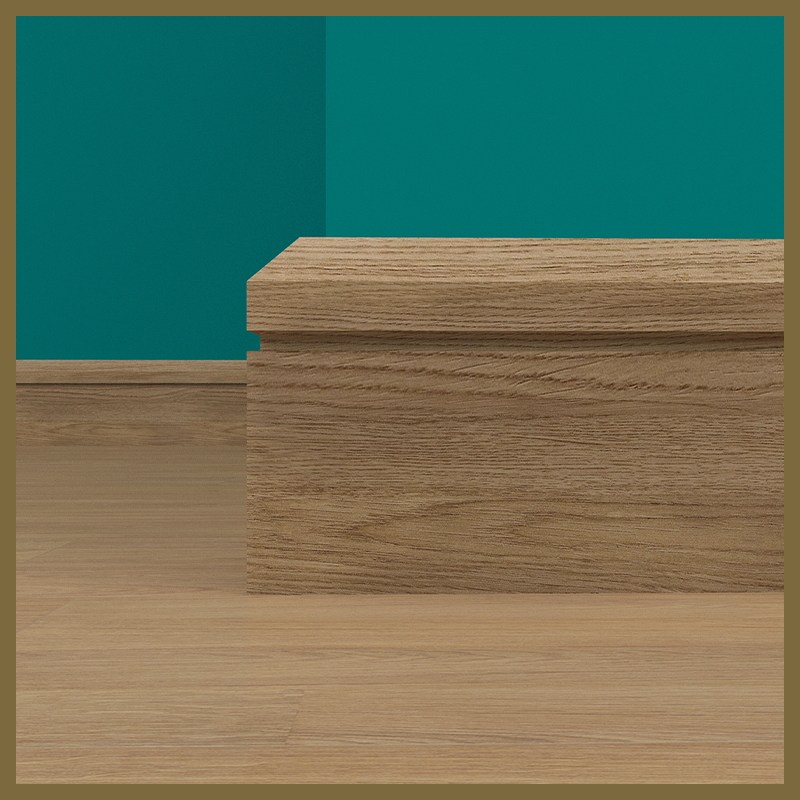 Chamfer 1 Grooves Walnut Skirting Board