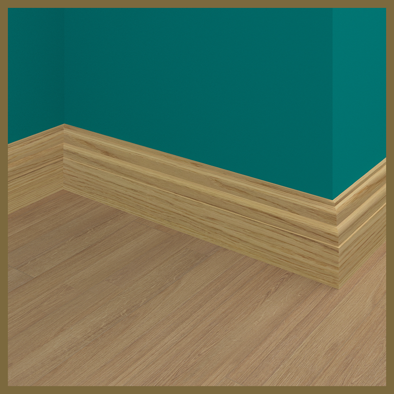 2 Stepped Oak Skirting Board