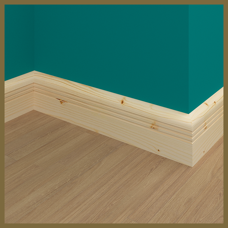 Bullnose 3 Groove Pine Skirting Board