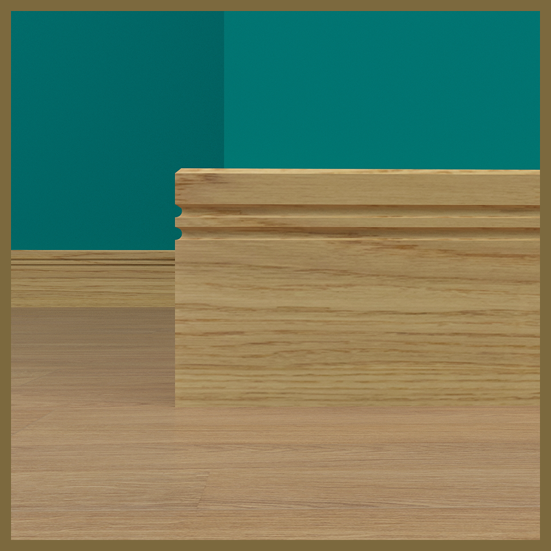 Edge 2x2 C 2 Groove Oak Skirting Boards