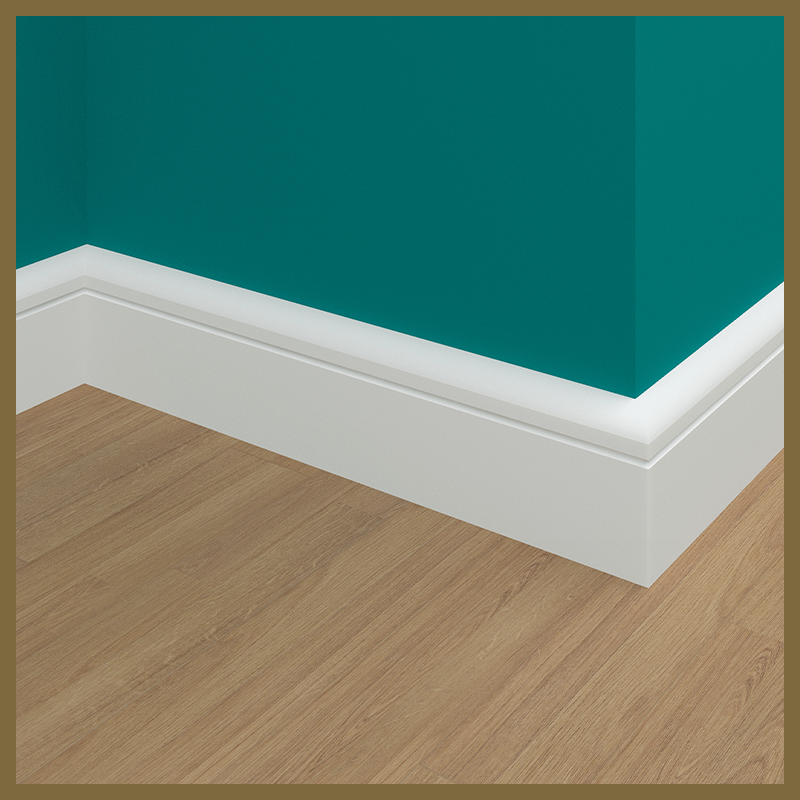 Bullnose C 1 Groove MDF Skirting Board