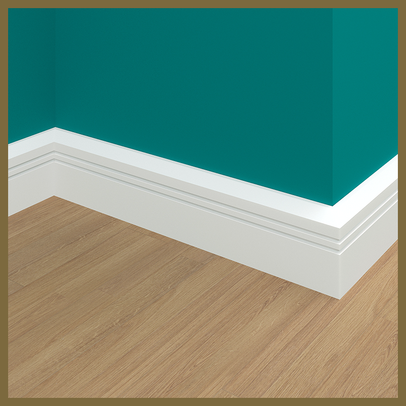 Chamfer 2 Groove Skirting Board