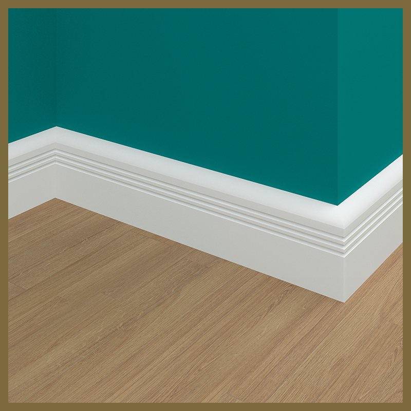 Bullnose C 3 Groove Skirting Board