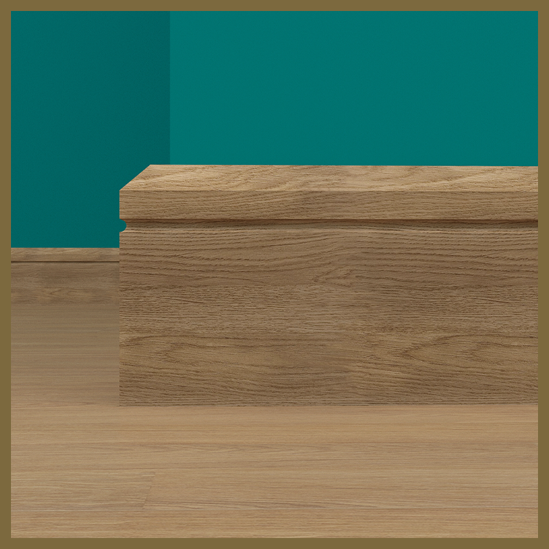 Chamfer C1 Grooves Walnut Skirting Board