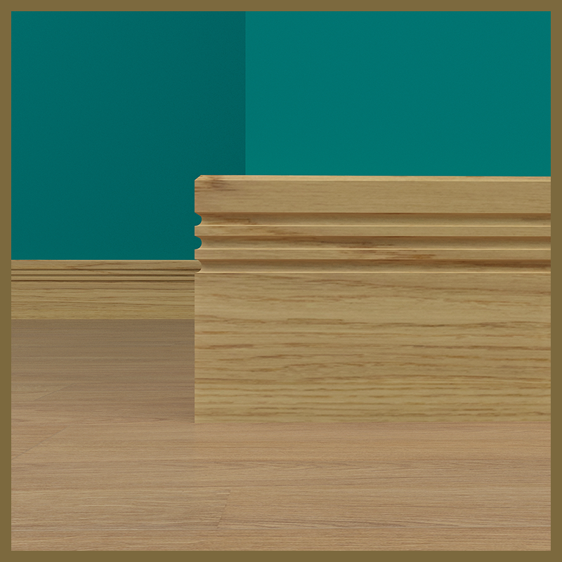 Edge 2x2 C 3 Groove Oak Skirting Boards