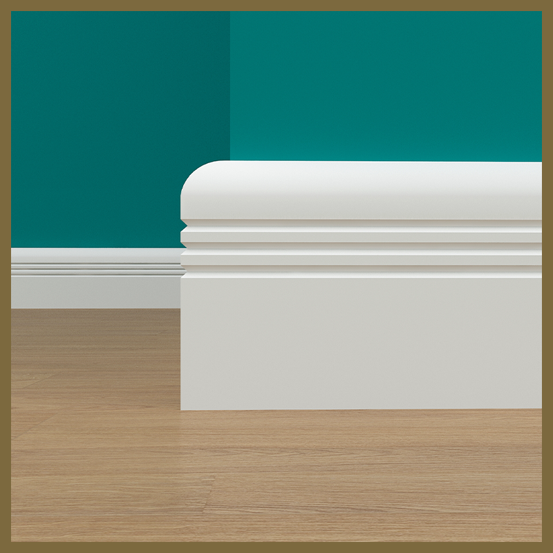 Bullnose V 3 Groove MDF Skirting Board