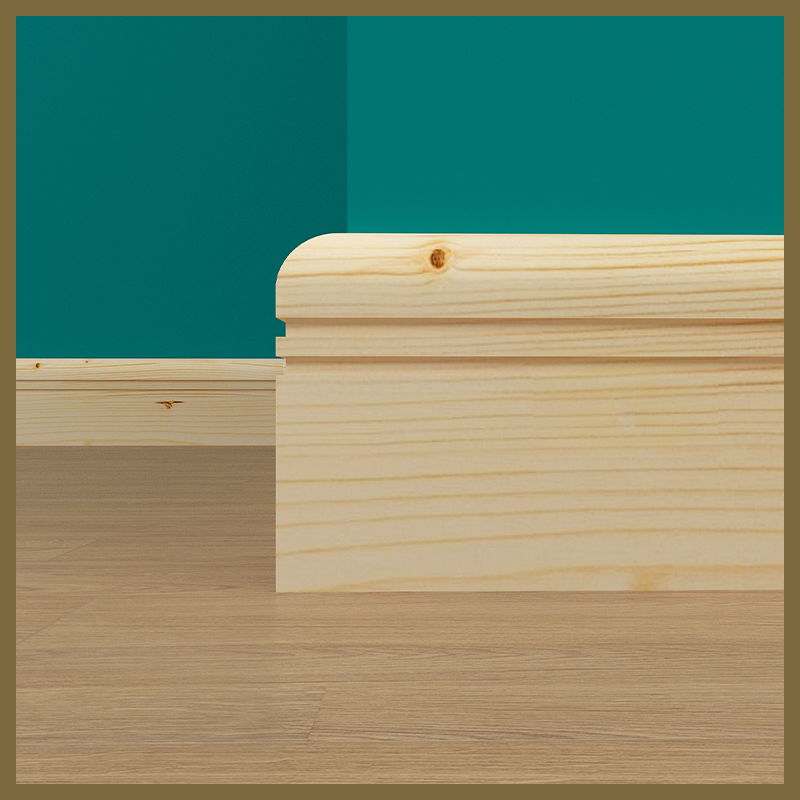 Bullnose 2 Groove Pine Skirting Board
