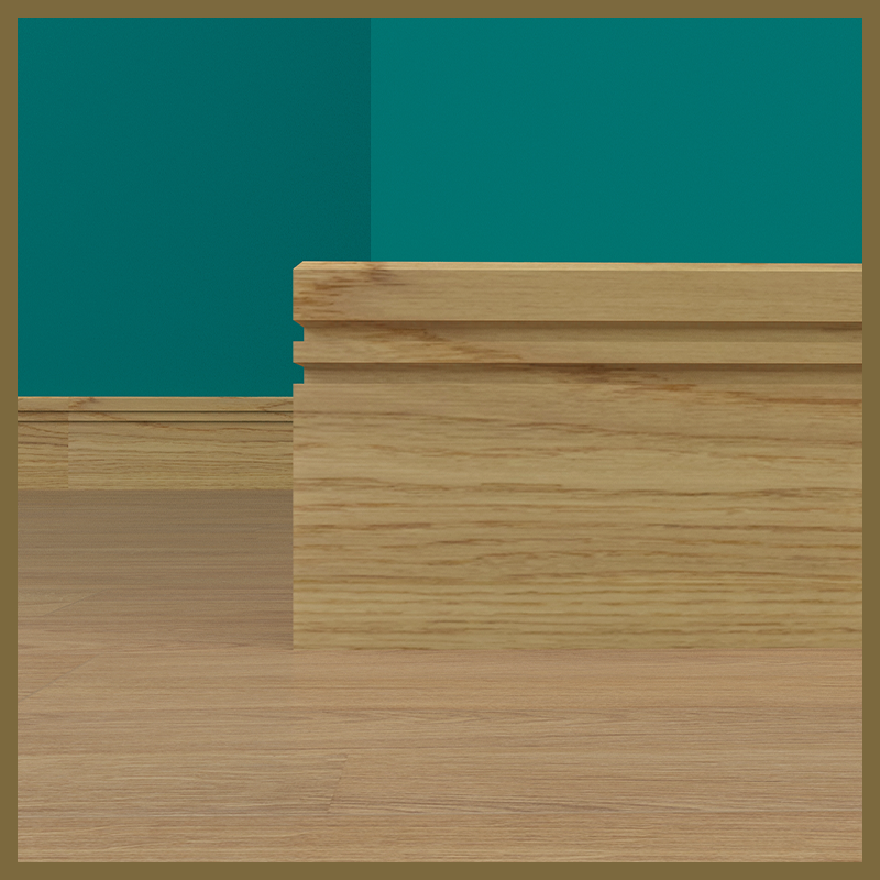 Edge 2x2 2 Groove Oak Skirting Boards