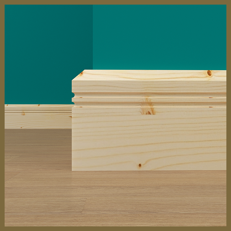 Chamfer C 2 Groove Pine Skirting Board
