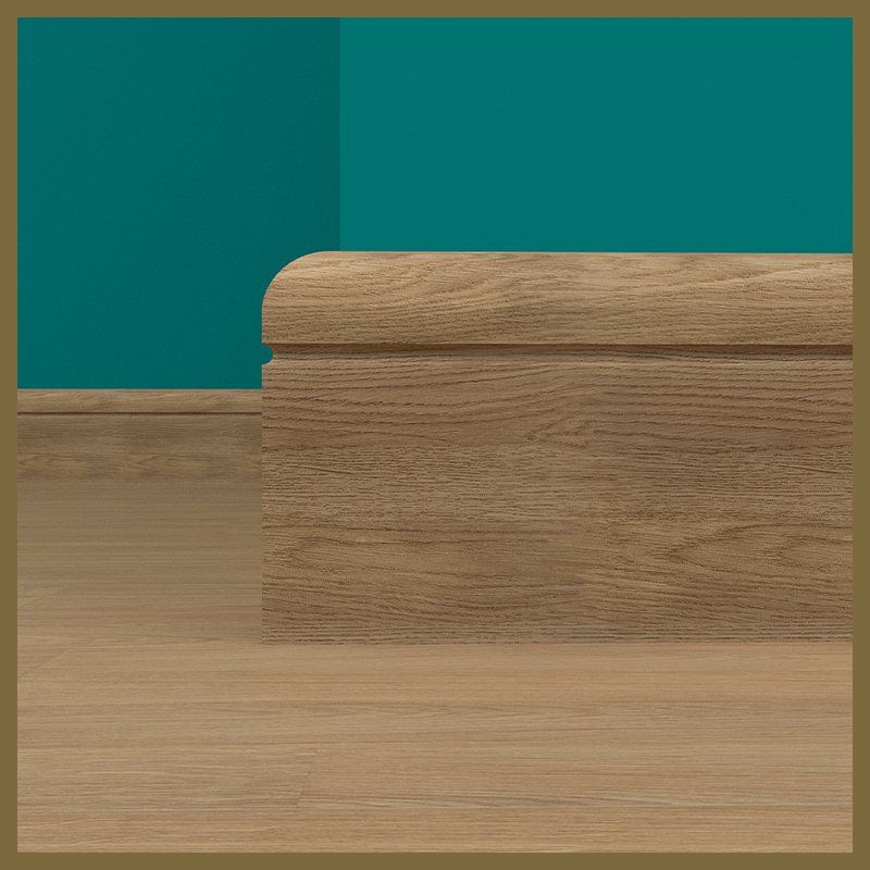 Bullnose C 1 Groove Walnut Skirting Board