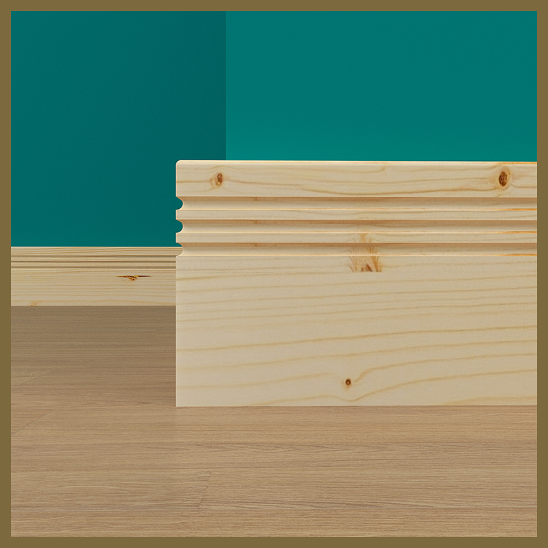 Pencil Round C 3 Groove Pine Skirting Board