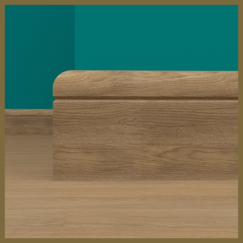 Bullnose V 1 Groove Walnut Skirting Board