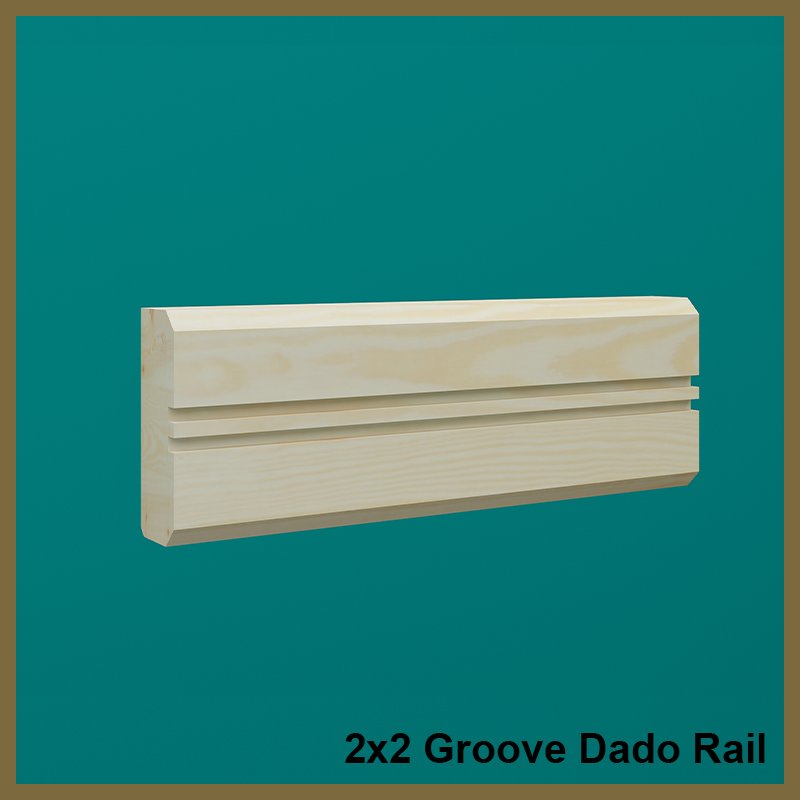 2x2 Groove Pine Dado Rail