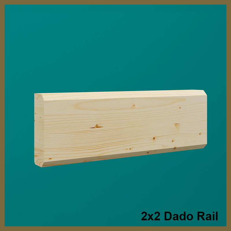 Pine 2x2 Dado Rail