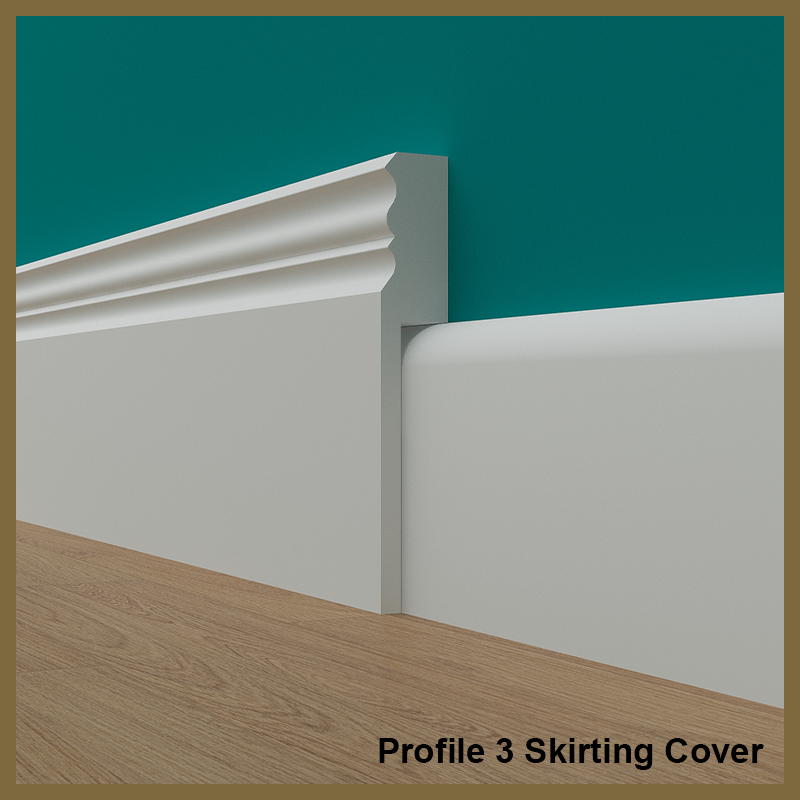 Profile 3 MDF Skirting Board Cover
