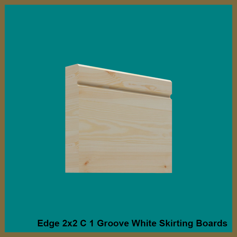 Edge 2x2 C 1 Groove White Skirting Boards