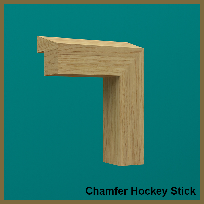 Chamfer Oak Hockey Stick