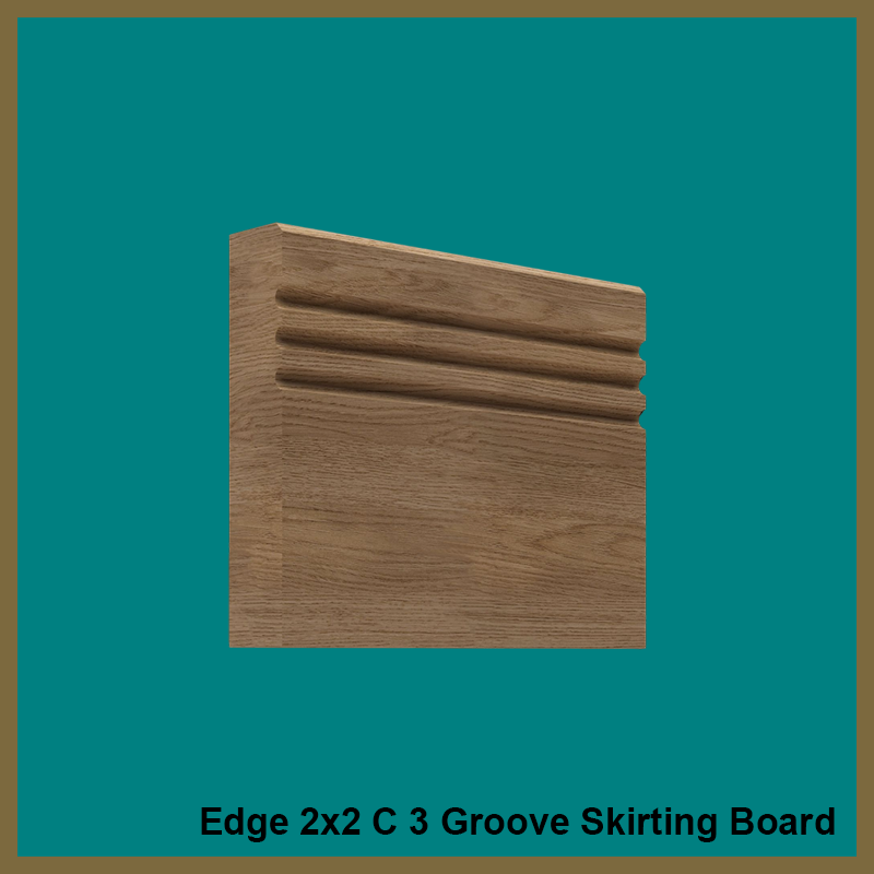 Edge 2x2 C 3 Groove Walnut Skirting Boards