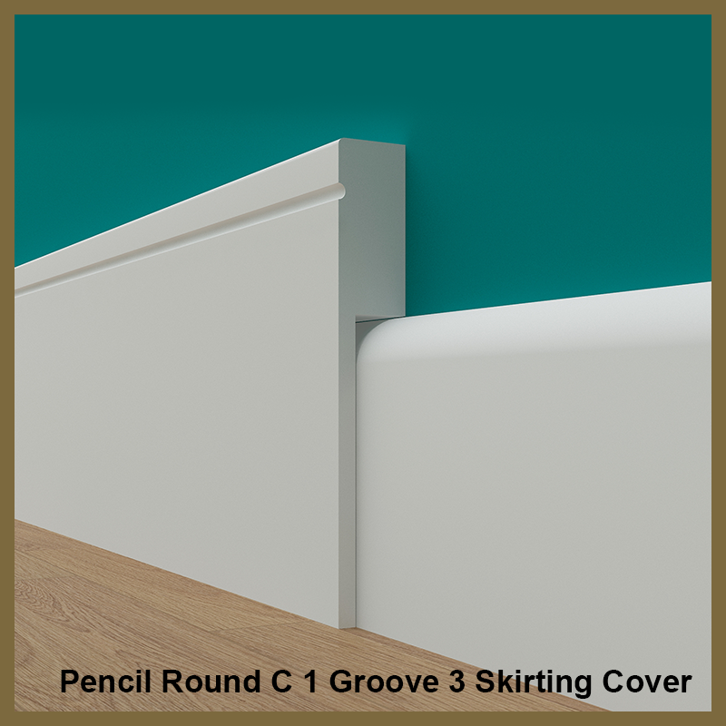 Pencil Round C 1 Groove Skirting Board Cover