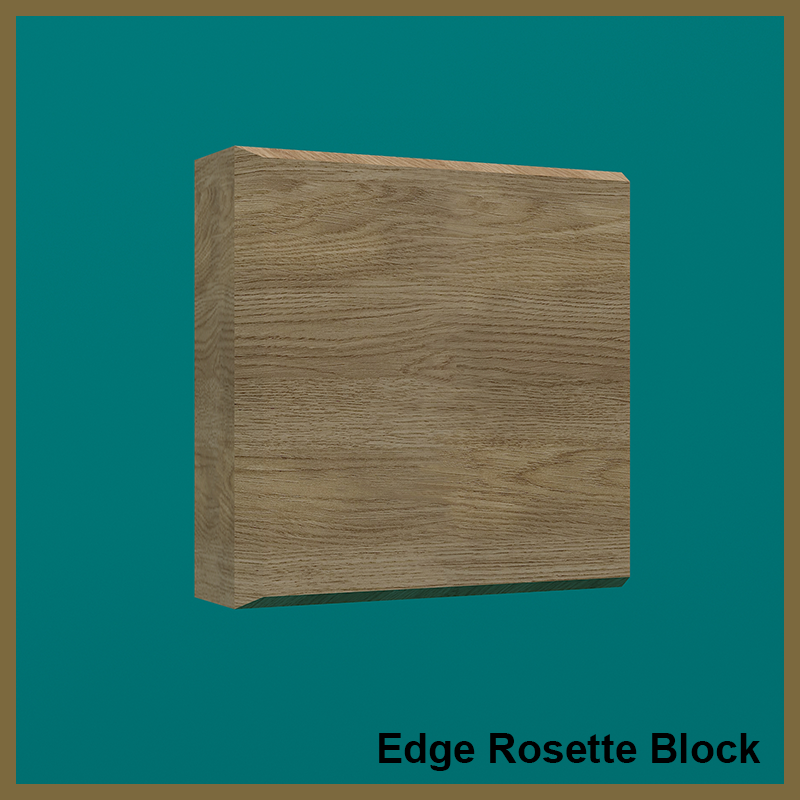 Walnut Chamfer Edge Rosette Block