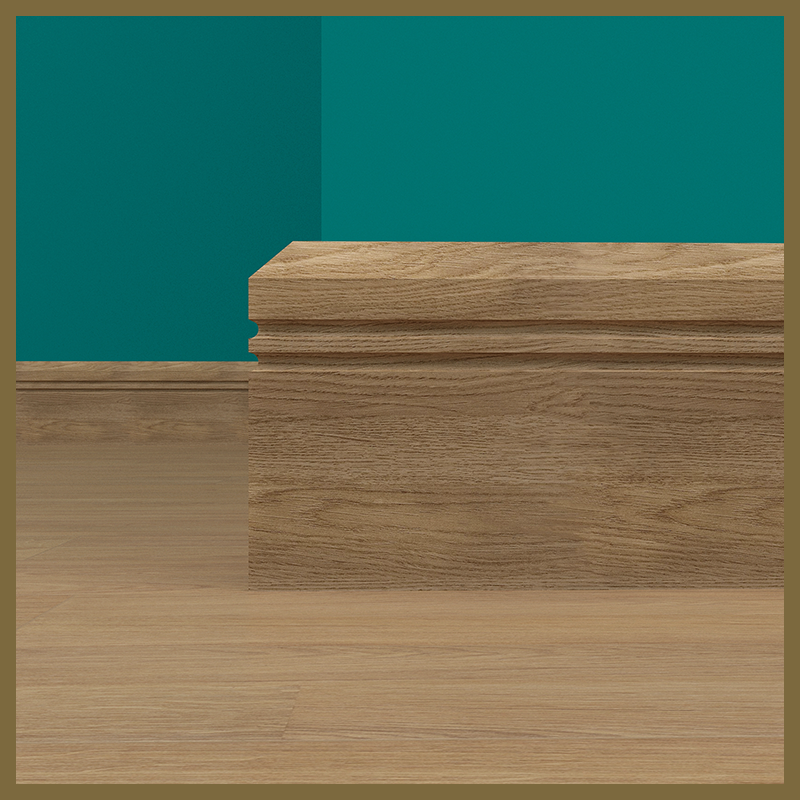 Chamfer C2 Grooves Walnut Skirting Board