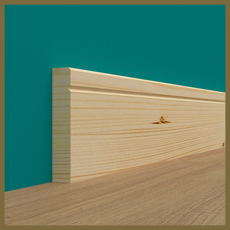 Edge 2x2 Groove V 1 Pine Skirting Board