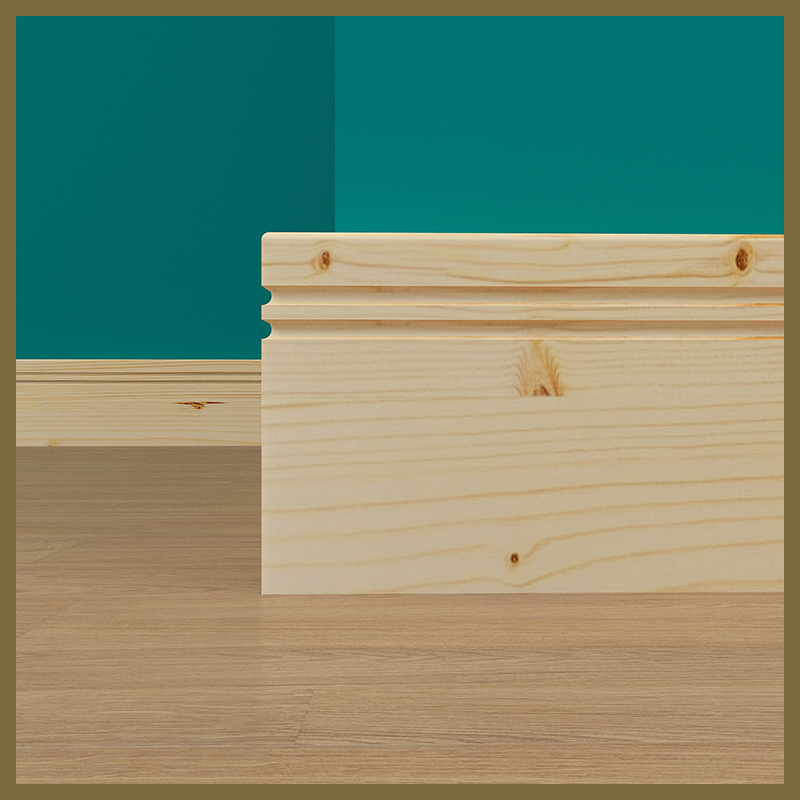 Pencil Round C 2 Groove Pine Skirting Board