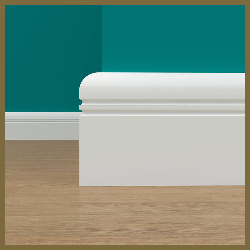 Bullnose C 2 Groove MDF Skirting Board