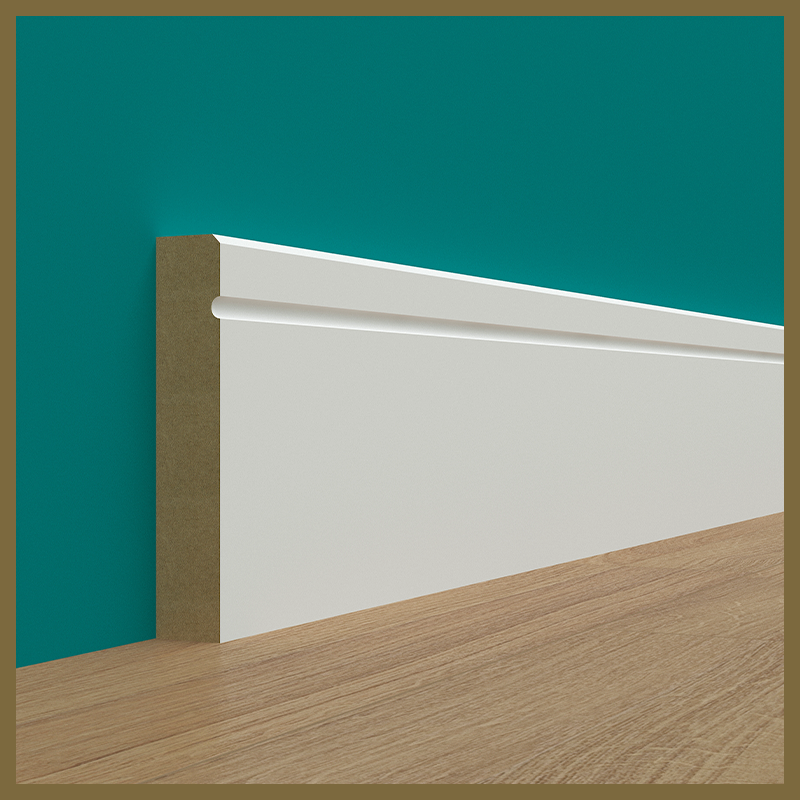Edge 2x2 C 1 Groove White Skirting Boards