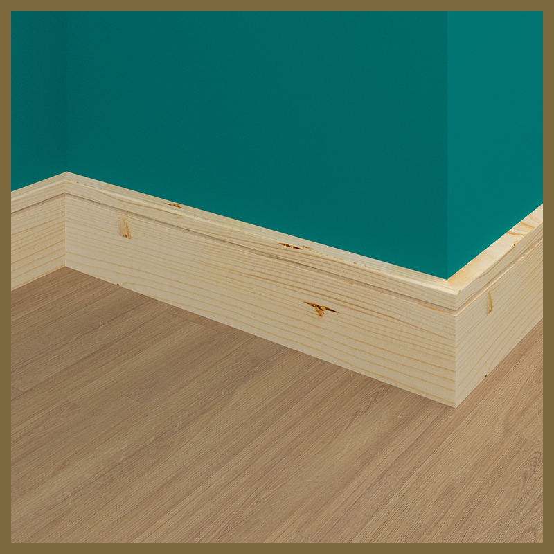 Pencil Round 1 Groove Pine Skirting Board