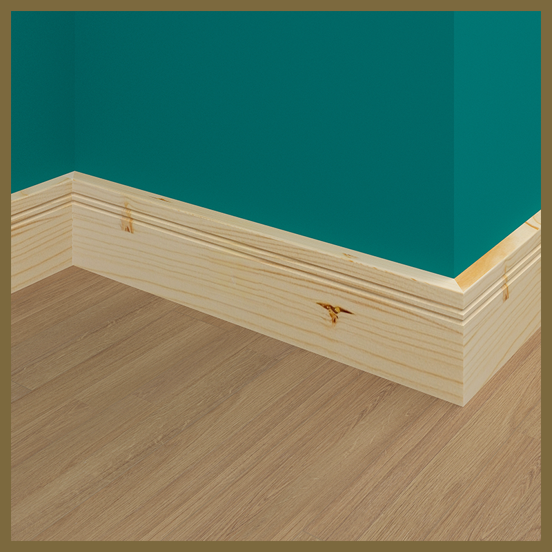 Pencil Round V 2 Groove Pine Skirting Board