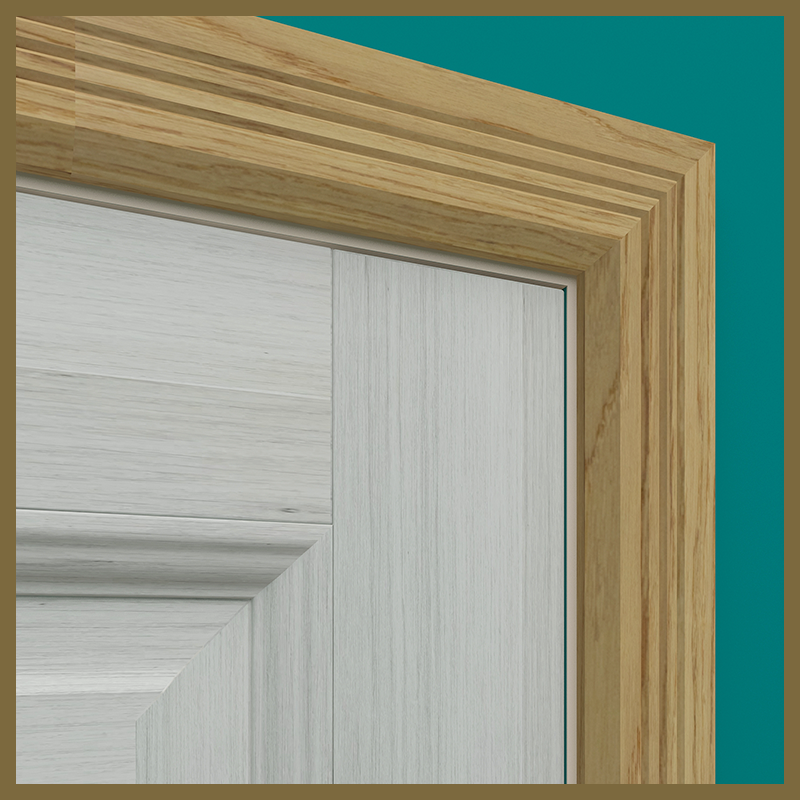 Chamfer V 3 Groove Oak Architrave