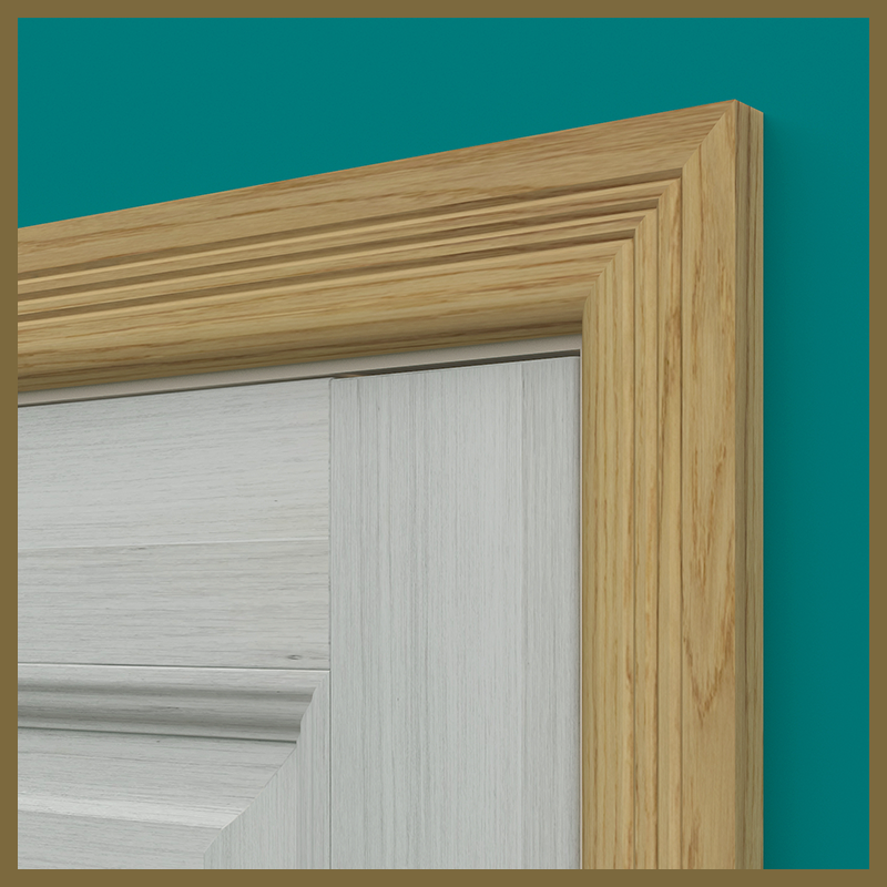 Bullnose V 3 Groove Oak Architrave